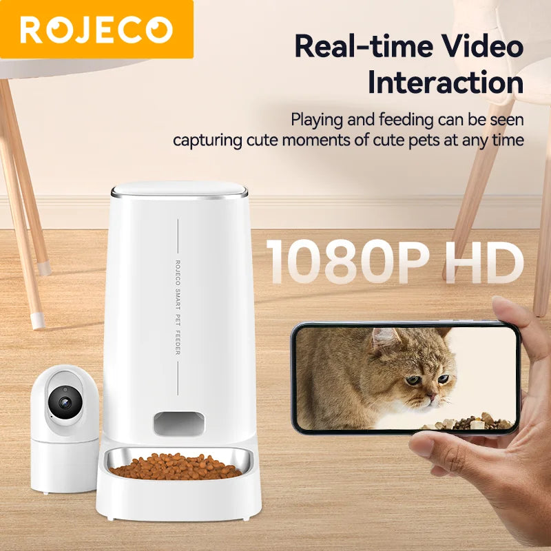 4L Wi-Fi Automatic PetFeeder with 360° Camera