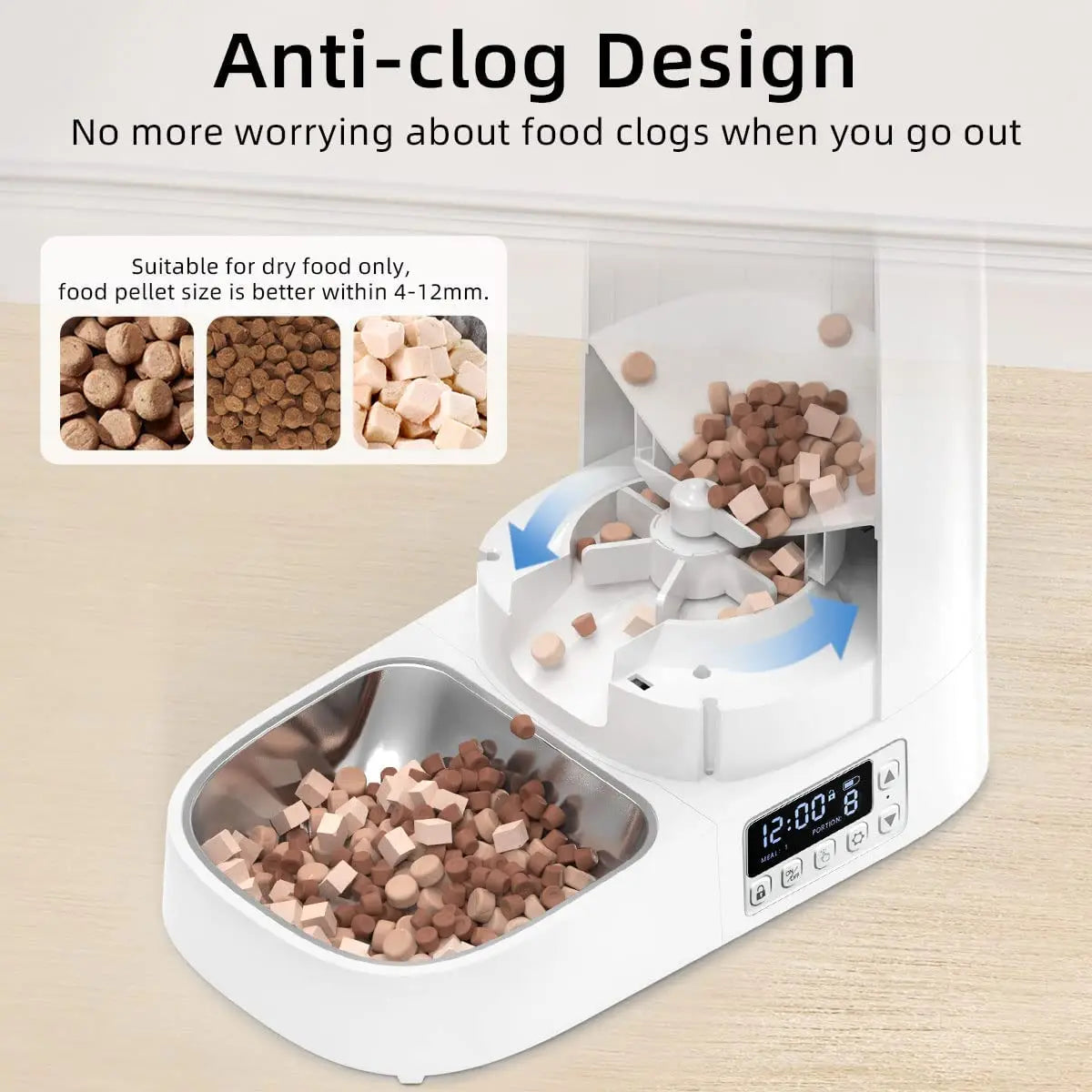 4L Automatic Cat Feeder for Dry Food for Cats and Dogs.