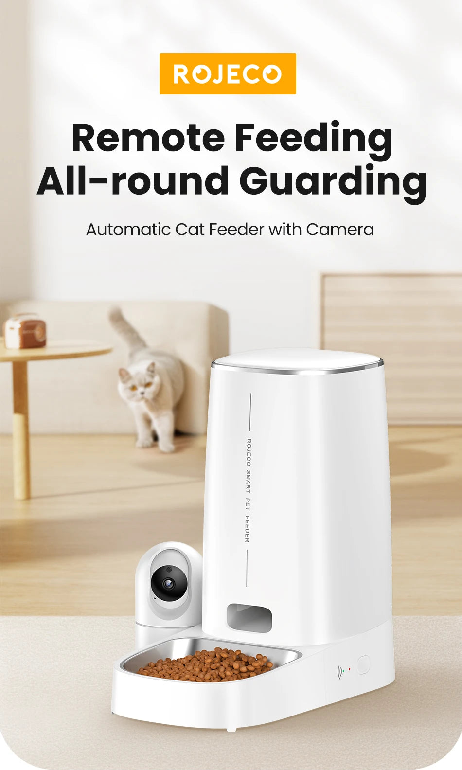 4L Wi-Fi Automatic PetFeeder with 360° Camera