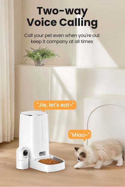 4L Wi-Fi Automatic PetFeeder with 360° Camera