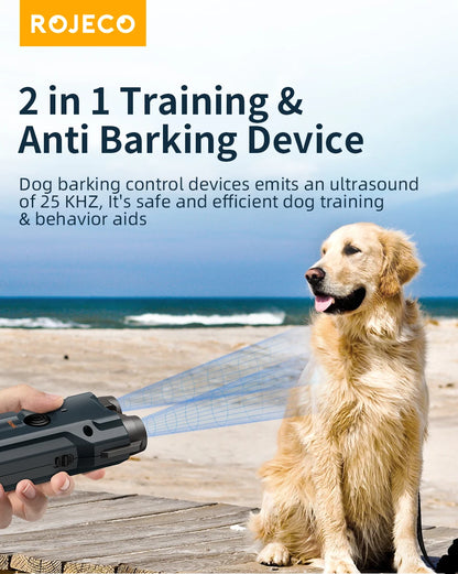 Ultrasonic Dog Repeller: Rechargeable Anti-Barking Device with LED Flashlight