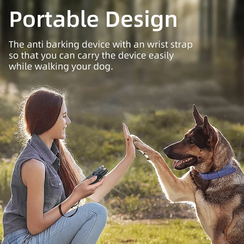 Ultrasonic Dog Repeller: Rechargeable Anti-Barking Device with LED Flashlight