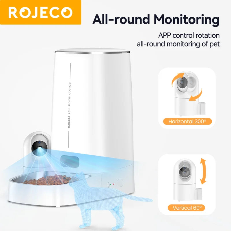 4L Wi-Fi Automatic PetFeeder with 360° Camera